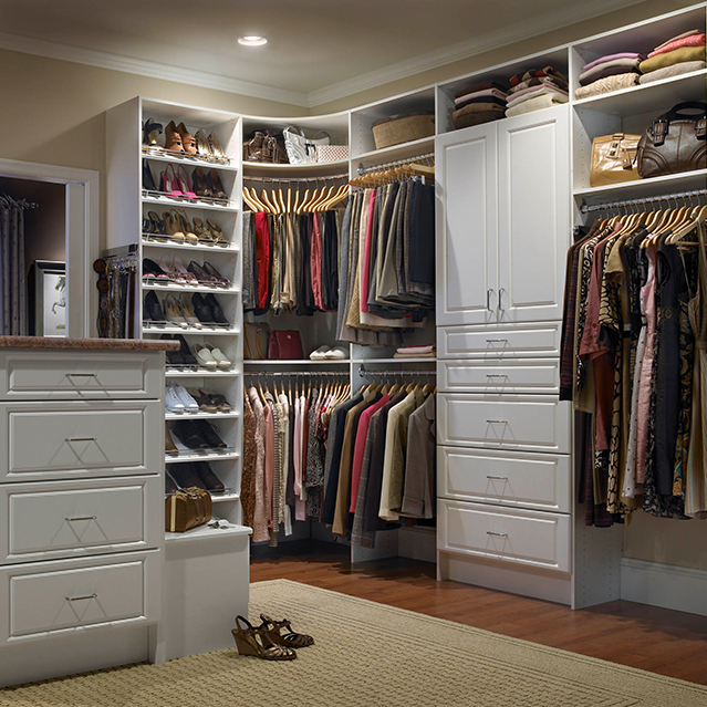 Closet with rug