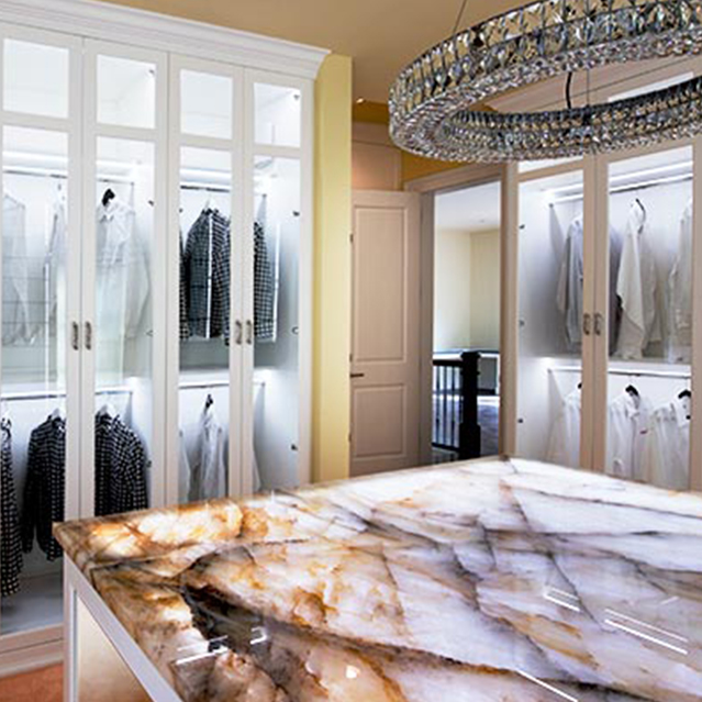 Frosted glass window storage