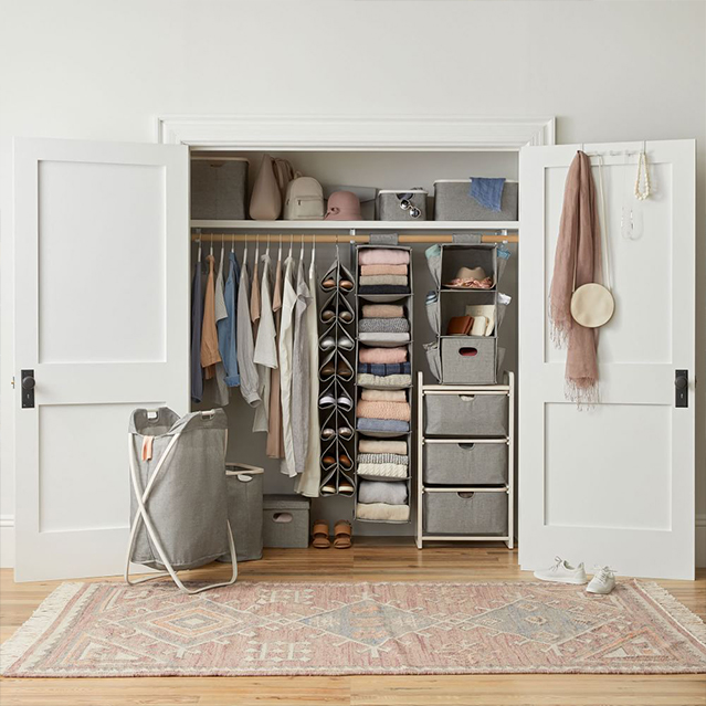 Small closet storage