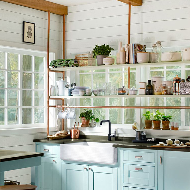 Natural blue kitchen