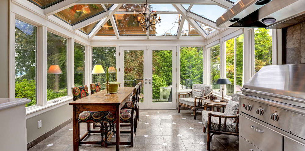 Sunroom in dining room